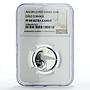 Oman 10 ryals Imam Ghalib Exile Coinage Bird Rev X#M2 PF68 NGC silver coin 1971