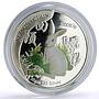 Laos 3000 kip Lunar Calendar Year of the Rabbit Retrospection silver coin 1999