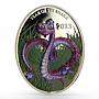 Niue 1 dollar Lunar Calendar Year of the Snake Love colored silver coin 2013