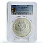 Mexico 5 pesos Precolombina Disco Muerte Death Disc MS67 PCGS silver coin 1998