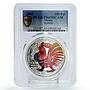 Macau 100 patacas Lunar Calendar Year of the Rooster PR69 PCGS silver coin 2005