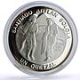 Guatemala 1 quetzal Ibero-American Dances Customs Baile del Son silver coin 1997