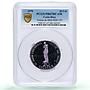 Costa Rica 20 colones Venus de Milo Statue Art KM-193 PR67 PCGS silver coin 1970