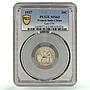 France French Indochina 10 cents Seated Liberty KM-16.2 MS63 PCGS Ag coin 1937