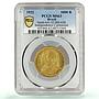 Brazil 1000 reis Independence BBASIL Error KM-522.1 MS63 PCGS AlBronze coin 1922