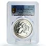 Bulgaria 10 leva Football World Cup in Spain Players PR69 PCGS silver coin 1982