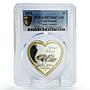 Cook Islands 1 dollar Love Messages Yours Always Swan PR70 PCGS silver coin 2013