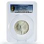 Mexico 2 onzas Libertad Angel of Independence MS68 PCGS silver coin 2000
