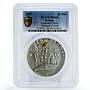 Belarus 20 rubles Fairy Tales Alice Looking Glass MS68 PCGS silver coin 2007