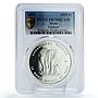 Benin 1000 francs Conservation Elephant Fauna PR70 PCGS silver coin 2003