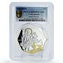 Cook Islands 5 dollars St George Dragon Slaying Gilt PR69 PCGS silver coin 2009