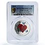 Cook Islands 1 dollar Love Gift Say It Roses Flowers PR68 PCGS silver coin 2011