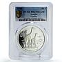 Somalia 250 shillings Conservation Giraffes Fauna PR67 PCGS silver coin 1999