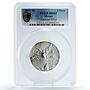 Mexico 2 onzas Libertad Angel of Independence MS65 PCGS silver coin 2002