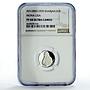 Sharjah Emirate 1 riyal Da Vinci Mona Lisa Art KM-2 PF68 NGC silver coin 1970