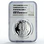 Cambodia 5000 riels Khmer Republic Cambodian Dancers PF69 NGC silver coin 1974