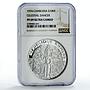 Cambodia 10000 riels Khmer Republic Celestial Dancer PF69 NGC silver coin 1974