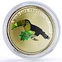 Congo 10 francs Protection Wildlife Toucan Bird Fauna Hologram silver coin 2000