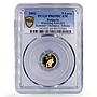 Bulgaria 5 leva Athens Olympic Games Wrestling PR69 PCGS gold coin 2002