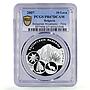 Bulgaria 10 leva Mountain Pirin Fauna Flora Nature PR67 PCGS silver coin 2007