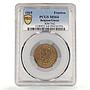 Belgium Ghent 1 franken German Occupation Coinage KM-Tn2 MS64 PCGS coin 1915