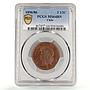 Chile 2 1/2 centavos Republic Coinage Libertad Toned KM-150 MS64 PCGS coin 1896