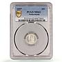 Netherlands 10 cents Regular Coinage Child Wilhelmina MS62 PCGS silver coin 1897