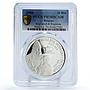 Belarus 20 roubles Rogvolod Rogneda Polotsk Ship PR70 PCGS silver coin 2006