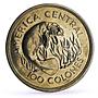 Costa Rica 100 colones Conservation Wildlife Manatee Fauna silver coin 1974