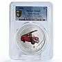 Cook Islands 1 dollar Fire Engines Cars Commer MS69 PCGS silver coin 2006