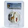 Somalia 4000 shillings Zheng He Voyage Giraffe Fauna PR69 PCGS silver coin 2005