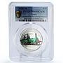 Spain 5 euro Ibero-American Railways Barcelona Mataro Train PR69 PCGS coin 2020