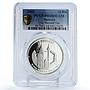 Malaysia 10 ringgit 45th National Day Railway Train PR68 PCGS silver coin 2002