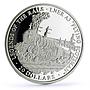 Liberia 20 dollars Railways Railroads Trains A3 Scotsman proof silver coin 2002