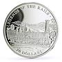 Liberia 20 dollars Railways Railroads Trains Toess proof silver coin 2002