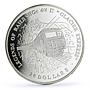 Liberia 20 dollars Railways Railroads Trains Glacier proof silver coin 2003