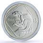 Mexico 5 pesos Conservation Wildlife River Nutria Otter Fauna silver coin 2000