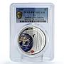 Fiji 2 dollars First Satellite Sputnik Rocket Space PR70 PCGS silver coin 2007