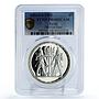 Egypt 5 pounds Ancient Treasures God Hapi Statue PR68 PCGS silver coin 1993