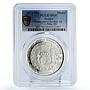 Mexico Numismatic Society Pillar Dollar 8 Reales SP69 PCGS silver medal 1972
