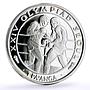 Tonga 1 paanga Seoul Summer Olympic Games Boxing Boxers proof silver coin 1988