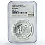 Somalia 1000 shillings African Wildlife Elephant Fauna MS70 NGC silver coin 2006