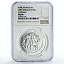 Somalia 100 shillings African Wildlife Elephant Fauna MS70 NGC silver coin 2007