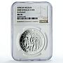 Somalia 100 shillings African Wildlife Elephant Fauna MS70 NGC silver coin 2008