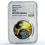 Niue 2 dollars Conservation Desert Life Turtle Fauna MS69 NGC silver coin 2020