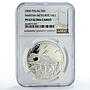 Palau 5 dollars Meteorites Fall Nantan Bulls Space PF67 NGC silver coin 2006