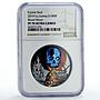 Eq. Guinea 1000 francs Blood Moon Ship Crystal Skull PF70 NGC silver coin 2019