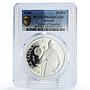Belarus 20 roubles Davyd Garadzen Novogrudok Castle PR69 PCGS silver coin 2008