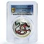 Benin 500 francs Lunar Calendar Dragon Year Red PR69 PCGS silver coin 2012