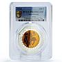 Kazakhstan 100 tenge Zodiac Signs Series Aries PR69 PCGS bimetal AgTa coin 2018